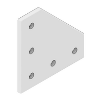 MODULAR SOLUTIONS TIE PLATE 135MM X 135MM&lt;BR&gt;ANGLED WITH S.S.HARDWARE CONNECT PROFILE AT RIGHT ANGLE